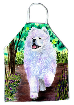 Picture of Carolines Treasures SS8458APRON Samoyed Apron - 27 x 31 in.