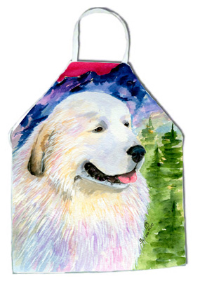 Picture of Carolines Treasures SS8473APRON Great Pyrenees Apron - 27 x 31 in.