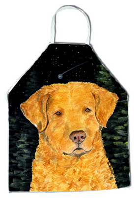 Picture of Carolines Treasures SS8487APRON Starry Night Chesapeake Bay Retriever Apron - 27 x 31 in.
