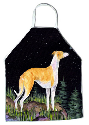 Picture of Carolines Treasures SS8492APRON Starry Night Whippet Apron - 27 x 31 in.