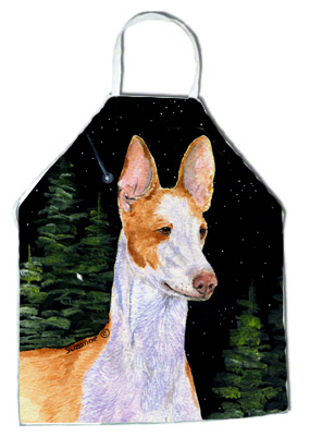 Picture of Carolines Treasures SS8495APRON Starry Night Ibizan Hound Apron - 27 x 31 in.