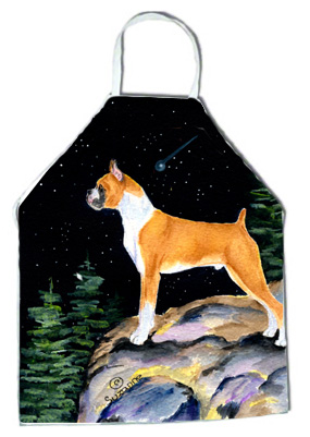 Picture of Carolines Treasures SS8496APRON Starry Night Boxer Apron - 27 x 31 in.