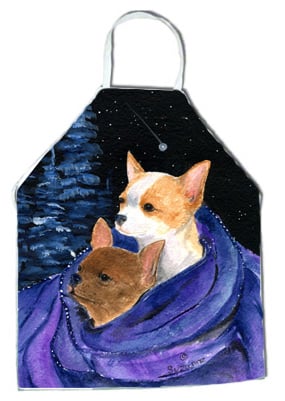 Picture of Carolines Treasures SS8513APRON Starry Night Chihuahua Apron - 27 x 31 in.