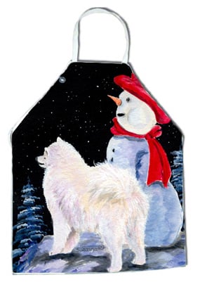Picture of Carolines Treasures SS8572APRON Samoyed Apron - 27 x 31 in.