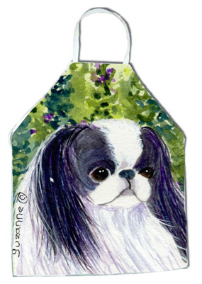 Picture of Carolines Treasures SS8730APRON Japanese Chin Apron - 27 x 31 in.