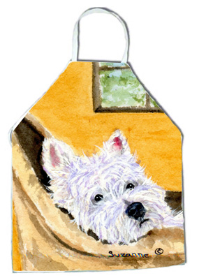 Picture of Carolines Treasures SS8785APRON Westie Apron - 27 x 31 in.
