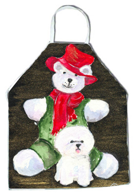 Picture of Carolines Treasures SS8948APRON Bichon Frise Apron - 27 x 31 in.
