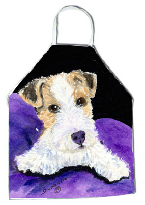 Picture of Carolines Treasures SS8971APRON Fox Terrier Apron - 27 x 31 in.