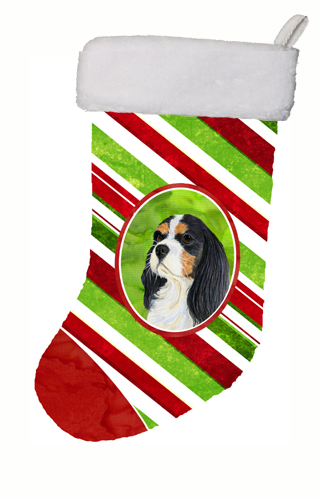 Cavalier Spaniel Candy Cane Holiday Christmas Stocking