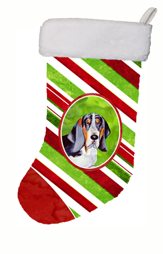 Basset Hound Candy Cane Holiday Christmas Christmas Stocking