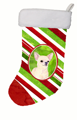 11 x 18 in. Chihuahua Winter Snowflakes Christmas Stocking