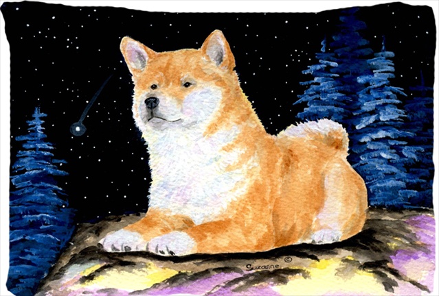 Starry Night Shiba Inu Moisture Wicking Fabric Standard Pillowcase