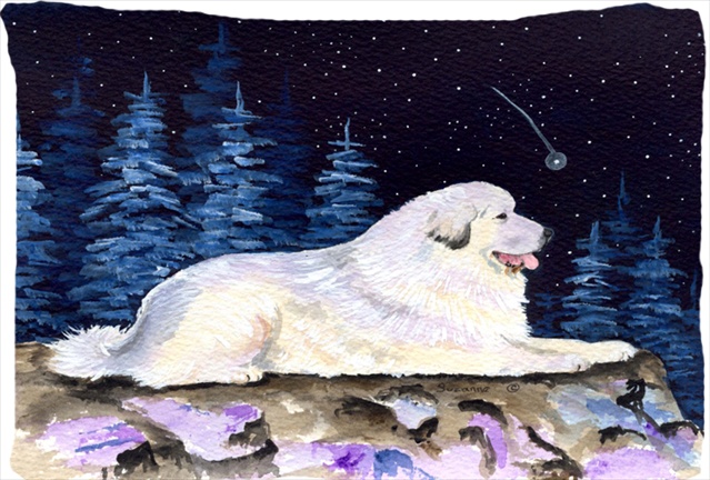 Carolines Treasures SS8438PILLOWCASE 20.5 x 30 in. Starry Night Great Pyrenees Moisture Wicking Fabric Standard Pillowcase