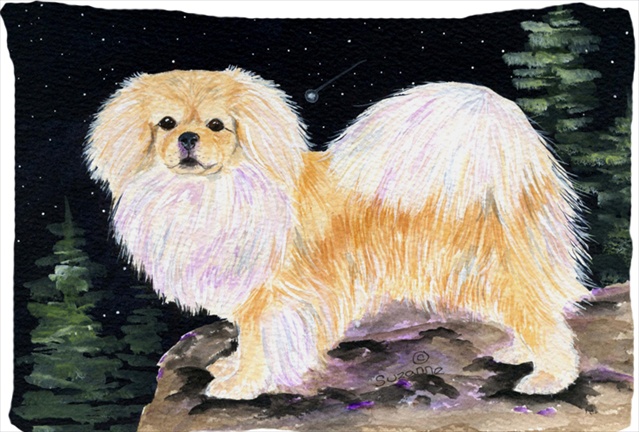 Starry Night Tibetan Spaniel Moisture Wicking Fabric Standard Pillowcase
