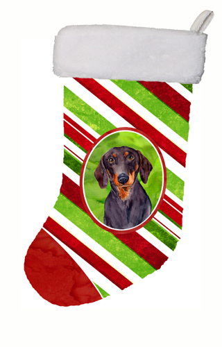 Dachshund Candy Cane Holiday Christmas Stocking
