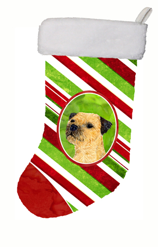 Border Terrier Candy Cane Holiday Christmas Christmas Stocking
