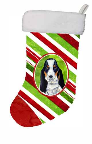 Basset Hound Candy Cane Holiday Christmas Christmas Stocking