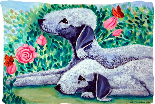 Bedlington Terrier Moisture Wicking Fabric Standard Pillowcase