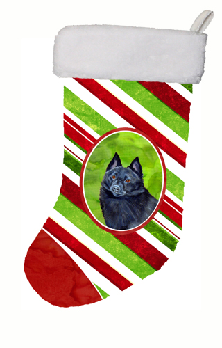 Schipperke Candy Cane Holiday Christmas Christmas Stocking