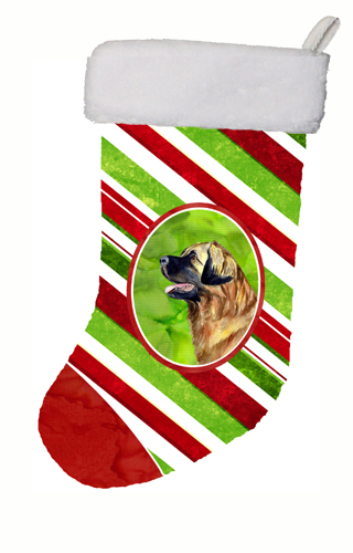 11 x 18 in. Leonberger Candy Cane Holiday Christmas Christmas Stocking