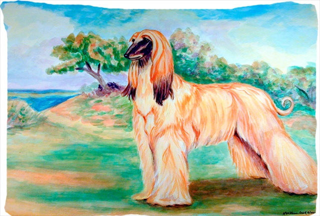 Afghan Hound Moisture Wicking Fabric Standard Pillowcase