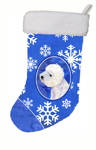 LH9270-CS 11 x 18 in. Westie Winter Snowflakes Snowflakes Holiday Christmas Christmas Stocking