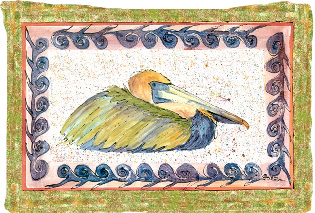 20.5 x 30 in. Bird - Pelican Moisture Wicking Fabric Standard Pillowcase