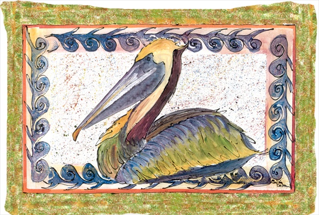 20.5 x 30 in. Bird - Pelican Moisture Wicking Fabric Standard Pillowcase
