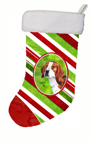 11 x 18 in. Beagle Candy Cane Holiday Christmas Christmas Stocking