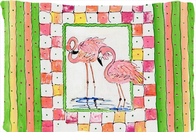 Picture of Carolines Treasures 8077PILLOWCASE 20.5 x 30 in. Bird - Flamingo Moisture Wicking Fabric Standard Pillowcase