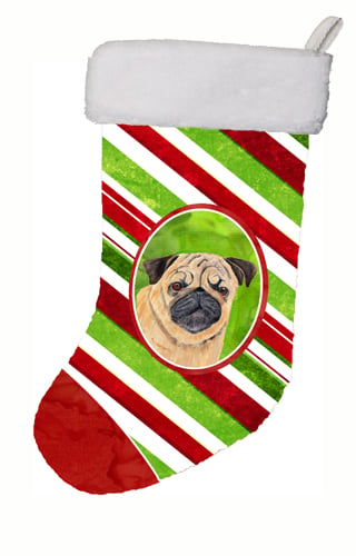Pug Candy Cane Holiday Christmas Christmas Stocking