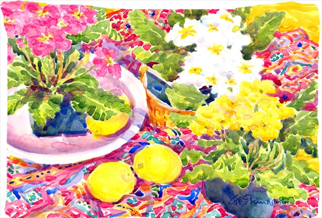 20.5 x 30 in. Flower - Primroses Moisture Wicking Fabric Standard Pillowcase