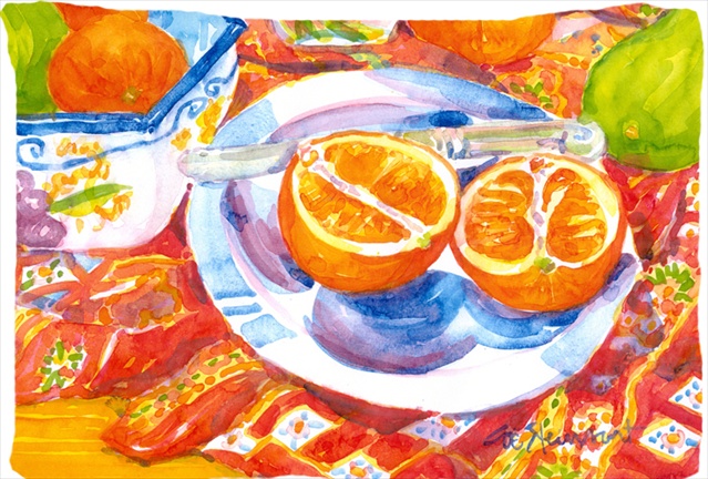 Florida Oranges Sliced For Breakfast Moisture Wicking Fabric Standard Pillowcase