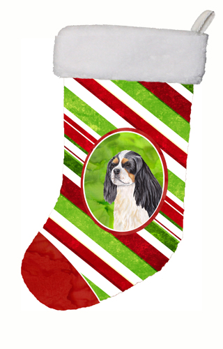 Cavalier Spaniel Candy Cane Holiday Christmas Christmas Stocking 11 x 18 in.
