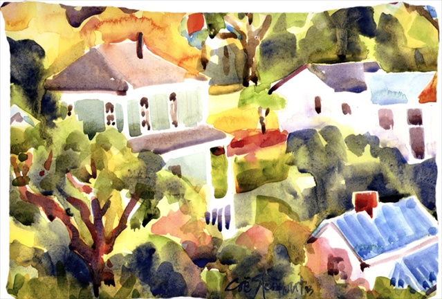 20.5 x 30 in. Houses Moisture Wicking Fabric Standard Pillowcase