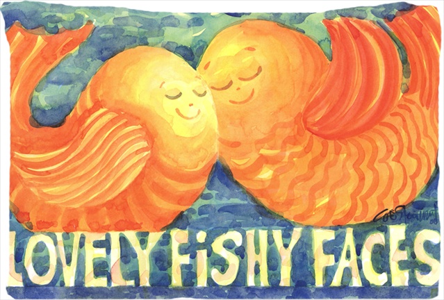Fish - Kissing Fish Moisture Wicking Fabric Standard Pillowcase