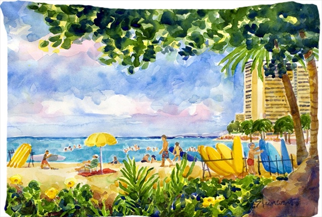 Beach Resort View From The Condo Moisture Wicking Fabric Standard Pillowcase