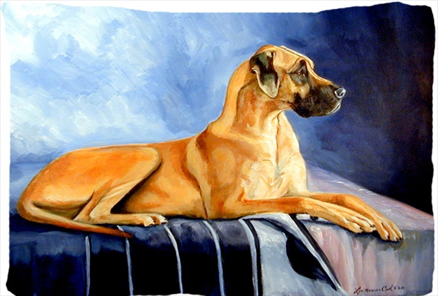 7204PILLOWCASE 20.5 x 30 in. Natural Fawn Great Dane Moisture Wicking Fabric Standard Pillowcase