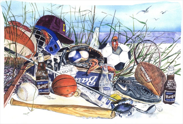 Sports On The Beach Moisture Wicking Fabric Standard Pillowcase