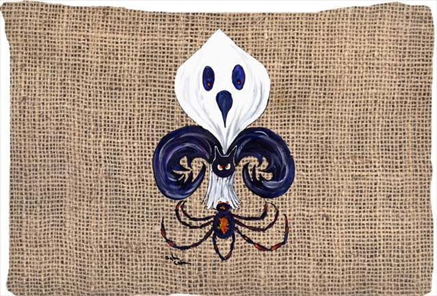 8749PILLOWCASE 20.5 x 30 in. Halloween Ghost Spider Bat Fleur De Lis Moisture Wicking Fabric Standard Pillowcase
