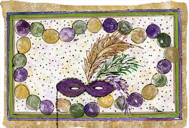 20.5 x 30 in. Mardi Gras Beads Moisture Wicking Fabric Standard Pillowcase