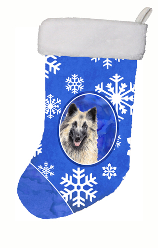 Belgian Tervuren Winter Snowflakes Christmas Stocking