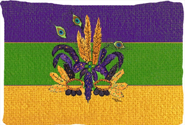20.5 x 30 in. Mardi Gras Mask Moisture Wicking Fabric Standard Pillowcase