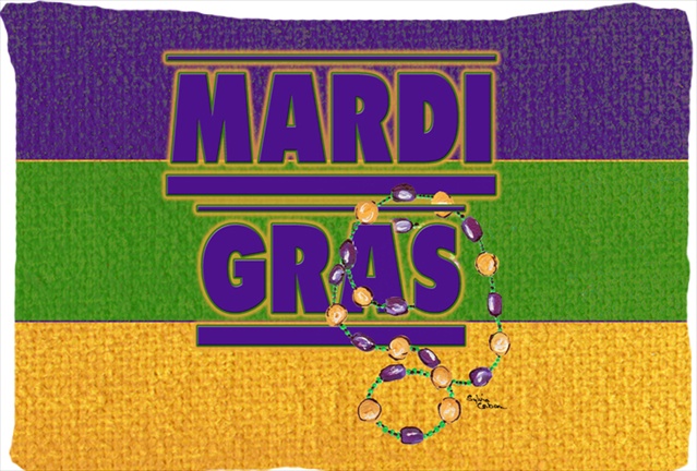 Mardi Gras Moisture Wicking Fabric Standard Pillowcase 20.5 x 30 in.