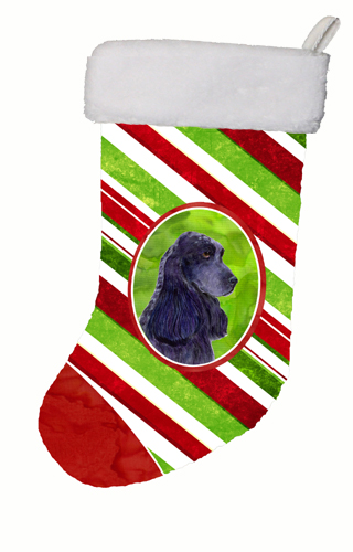 Cocker Spaniel Winter Snowflakes Christmas Stocking - 11 x 18 in.