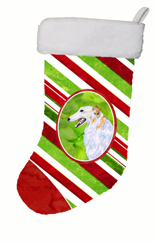 11 x 18 in. Borzoi Winter Snowflakes Christmas Stocking