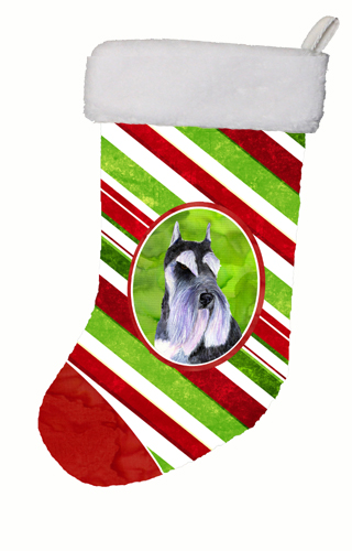 Schnauzer Candy Cane Christmas Stocking