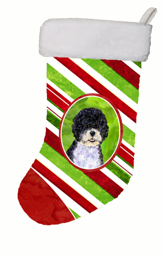 Portuguese Water Dog Winter Snowflakes Christmas Stocking