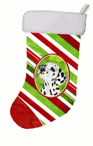 11 x 18 in. Dalmatian Winter Snowflakes Christmas Stocking