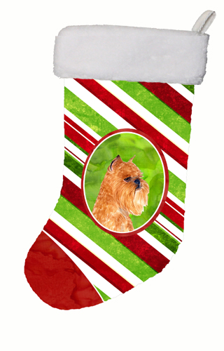 Brussels Griffon Winter Snowflakes Christmas Stocking